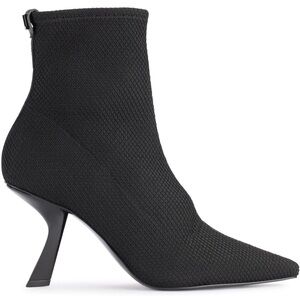 Karl Lagerfeld Black Textured Heeled Boots